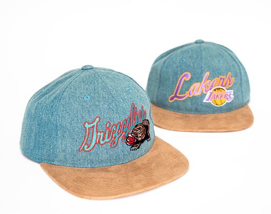 Kšiltovka Mitchell & Ness INTL853 Los Angeles Lakers Denim Script Deadstock Snapback