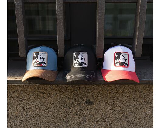Kšiltovka Capslab Mickey Mouse Monochrome Trucker Black / Grey - MIC3