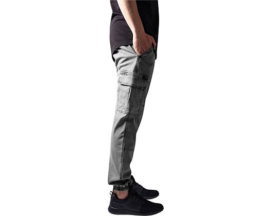 Kalhoty Urban Classic TB1435 Washed Cargo Twill Jogging Pants Grey