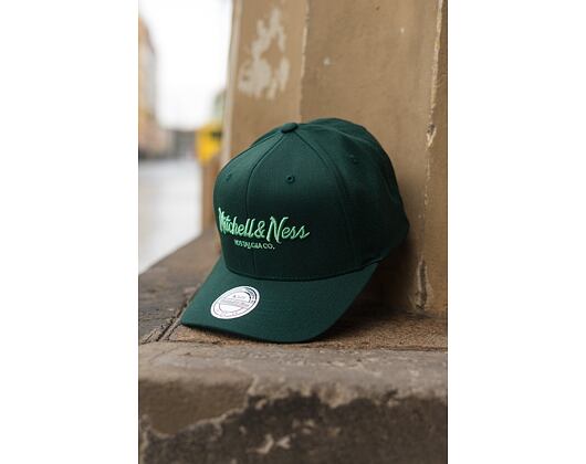 Kšiltovka Mitchell & Ness Pinscript High Crown 110 Forest/Mint Snapback