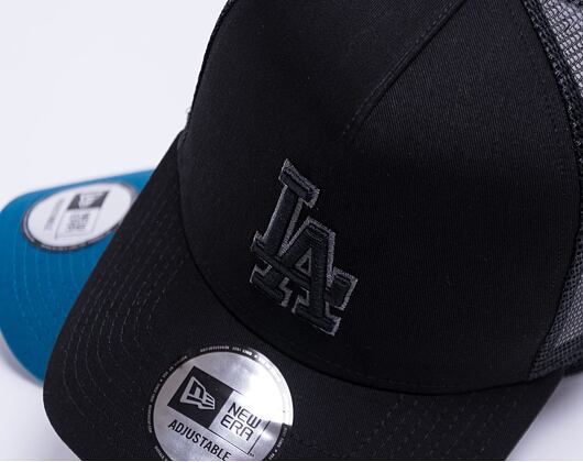 Kšiltovka New Era - MLB Black on Black 9FORTY Trucker - LA Dodgers - Black