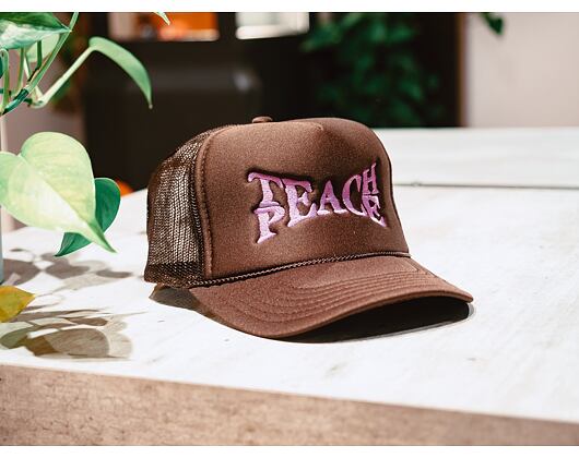 Kšiltovka Pink Dolphin TEACH PEACE HAT OH2206TPBR BROWN