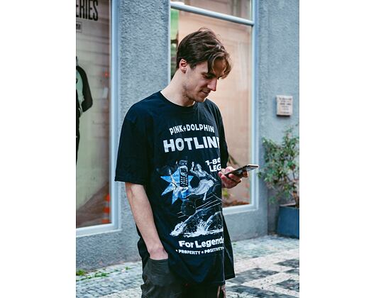 Triko Pink Dolphin Hotline Tee OH12011HLBL Black