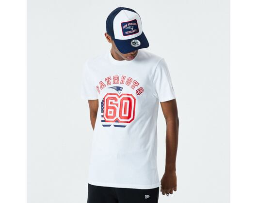 Triko New Era New England Patriots NFL Flag Number Tee White