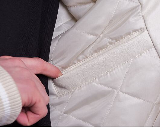 Bunda Karl Kani OG Fake Leather Jacket Off White 6075088