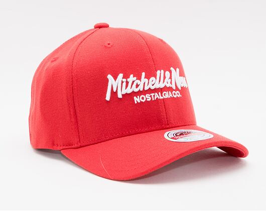 Kšiltovka Mitchell & Ness - Branded Pinscript Classic Red - Scarlet / White