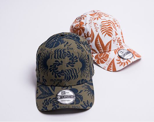 Kšiltovka New Era 9FORTY Hibiscus Print Strapback New Olive