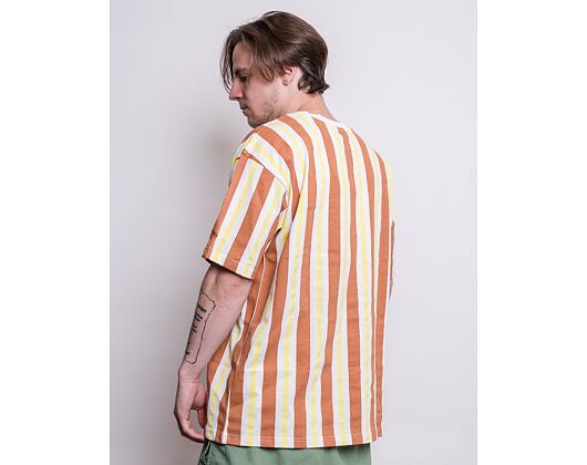 Triko New Era MLB Oversized Stripe New York Yankees Off White / Toffee