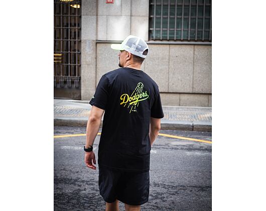 Triko New Era MLB Neon Los Angeles Dodgers Black / Neon Green