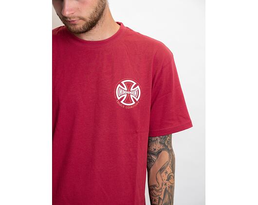 Triko Independent CBB Cross Spade T-Shirt Maroon