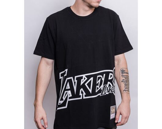 Triko Mitchell & Ness Los Angeles Lakers Big Face Tee 3.0 Black