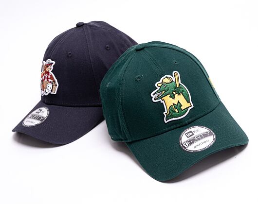 Kšiltovka New Era 9FORTY Milb Logo Madison Muskies Strapback Dark Green