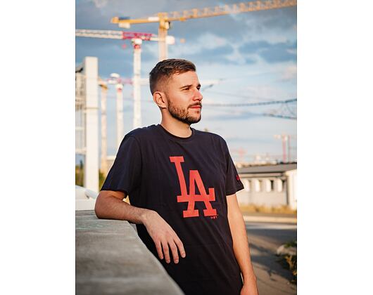 Triko New Era MLB Seasonal Team Logo Tee Los Angeles Dodgers Navy / Red
