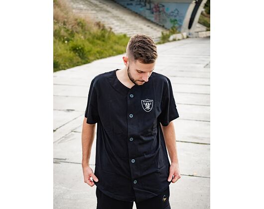 Triko New Era NFL Geometric Camo Baseball Jersey Las Vegas Raiders Black