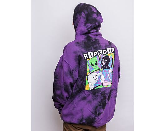 Mikina RIP N DIP Sid Hoodie RND7046 Purple & Black Tie Dye