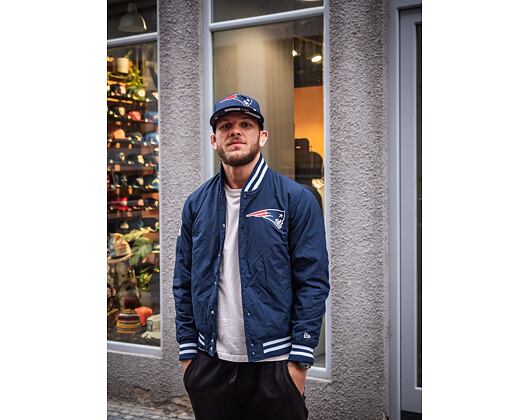 Bunda New Era NFL Team Wordmark Bomber New England Patriots Blue
