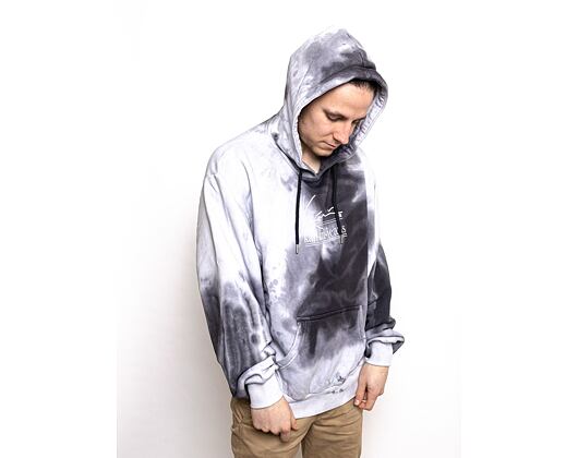 Mikina Karl Kani 6028807 KK Signature KKJ Tie Dye OS Hoodie Black/White/Grey KM214-038-2