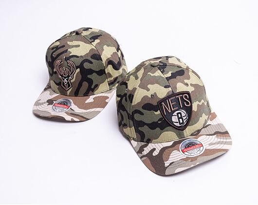 Kšiltovka Mitchell & Ness Brooklyn Nets Woodland Desert Stretch Snapback Camo Woodland