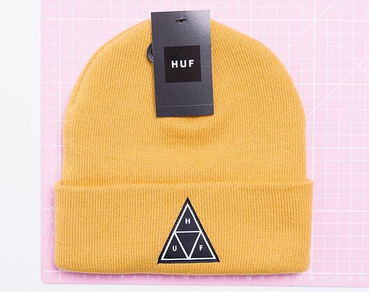 Kulich HUF Essentials Triple Triangle Cuff Beanie Gold