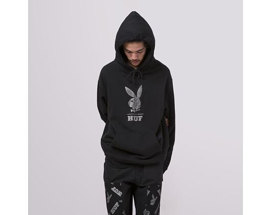 Mikina HUF Playboy Rhinestone Hoodie Black