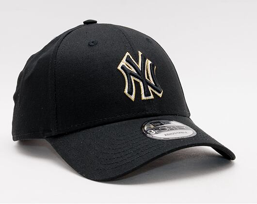 Kšiltovka New Era 9FORTY Gold Pop New York Yankees Strapback Black