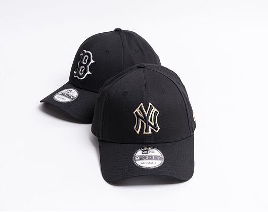Kšiltovka New Era 9FORTY Gold Pop New York Yankees Strapback Black