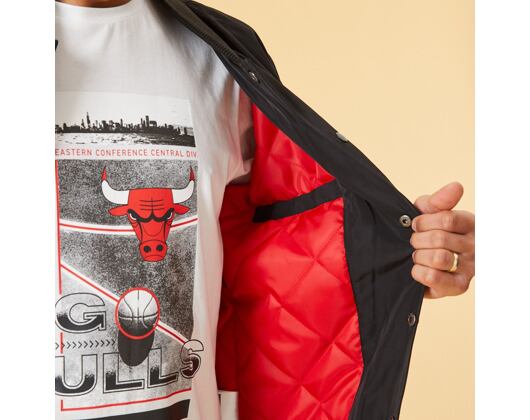 Bunda New Era NBA Team Logo Bomber Chicago Bulls Black / Red