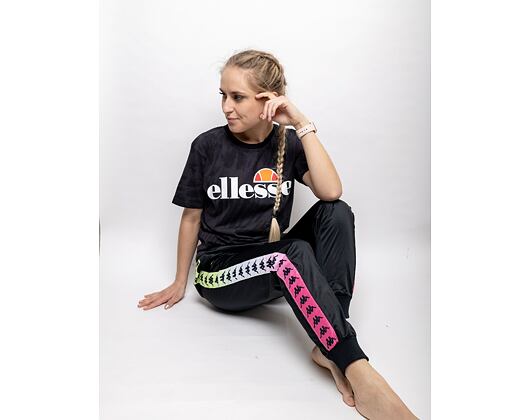 Dámské Tepláky Kappa 222 Banda Wrastoria Degrade Black - Fuxia - Lime