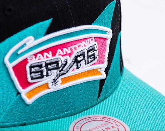 Kšiltovka Mitchell & Ness Sharktooth Snapback HWC San Antonio Spurs Black / Teal