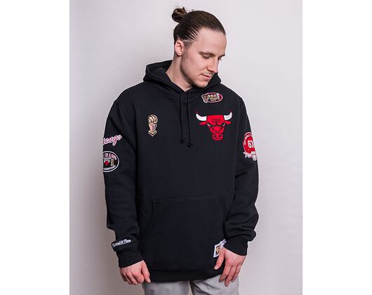 Mikina Mitchell & Ness Champ City Hoody Chicago Bulls Black