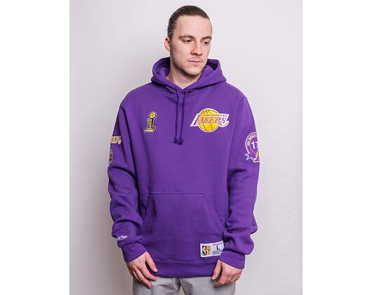 Mikina Mitchell & Ness Champ City Hoody Los Angeles Lakers Purple