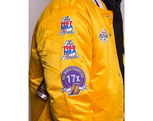 Bunda Mitchell & Ness Champ City Satin Jacket Los Angeles Lakers Gold