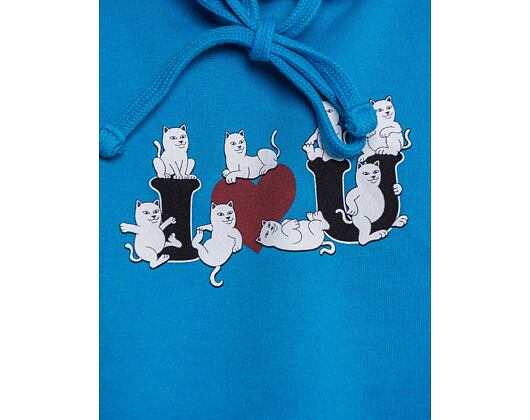 Mikina Rip N Dip I <3 U Hoodie Azure Blue RND9044