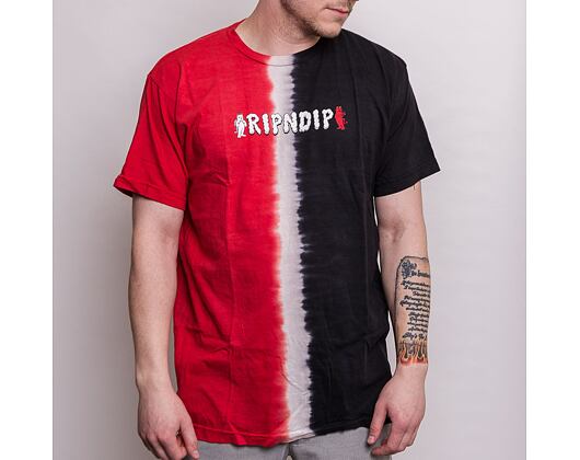 Triko Rip N Dip Angel & Devil Tee Red/Black Split Dye RND9078