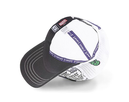 Kšiltovka Capslab Trucker - Marvel - Hulk Comic Strip - White / Black