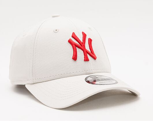Kšiltovka New Era 9FORTY MLB League Essential New York Yankees - Stone / Red