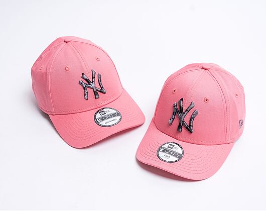 Dětská kšiltovka New Era 9FORTY Kids MLB Camo Infill New York Yankees Strapback Pink