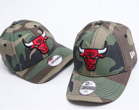 Dětská kšiltovka New Era 9FORTY Kids NBA Camo Chicago Bulls Strapback Woodland Camo