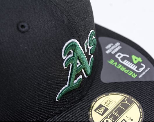 Kšiltovka New Era 59FIFTY MLB Repreve 5 Oakland Athletics Fitted Black