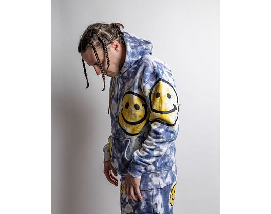 Mikina Market Smiley Sun Dye Yellow/Blue Tie-Die