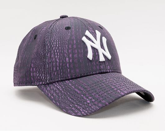 Dámská kšiltovka New Era 9FORTY Womens MLB Animal Print New York Yankees Strapback Purple