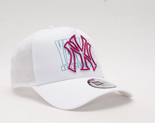 Kšiltovka New Era 9FORTY A-Frame Trucker MLB Logo Overlay New York Yankees Snapback Optic White