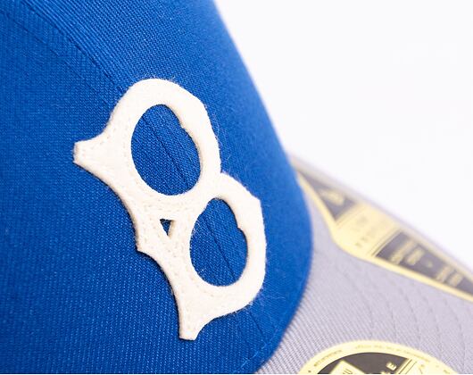 Kšiltovka New Era 59FIFTY Low Profile MLB Cooperstown Brooklyn Dodgers Fitted Bright Royal / Grey