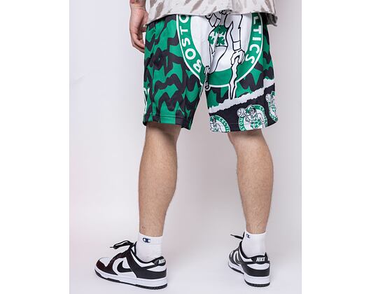 Kraťasy Mitchell & Ness Jumbotron 2.0 Sublimated Shorts Boston Celtics Black / Green
