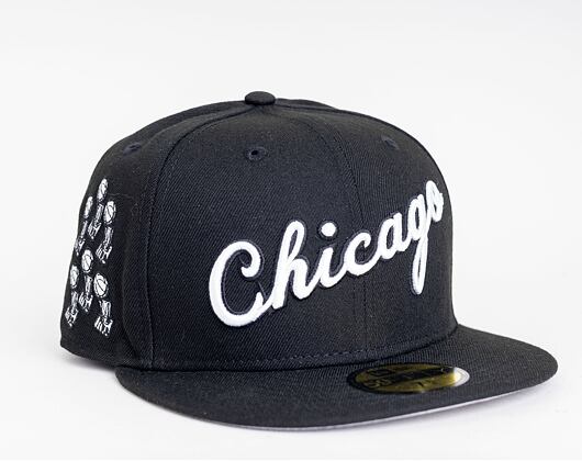 Kšiltovka New Era 59FIFTY NBA22 City Alternate Chicago Bulls Black & White Fitted Cap