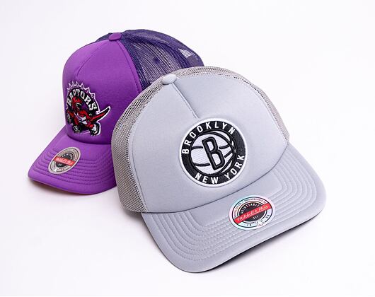 Kšiltovka Mitchell & Ness Keep On Truckin Trucker Brooklyn Nets Grey