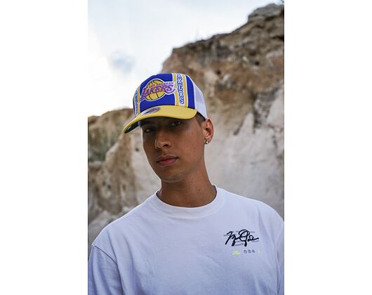 Kšiltovka Mitchell & Ness Los Angeles Lakers Retro Trucker Snapback HWC Purple / Yellow