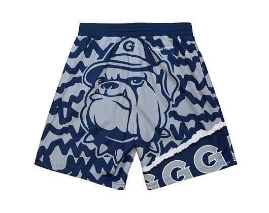 Kraťasy Mitchell & Ness NCAA Jumbotron 2.0 Shorts Georgetown University Navy / Grey