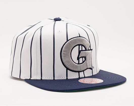 Kšiltovka Mitchell & Ness NCAA Retro Pinstripe Snapback Georgetown University White
