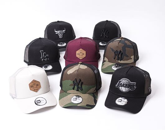 Kšiltovka New Era - NBA Black on Black 9FORTY Trucker - Chicago Bulls - Black